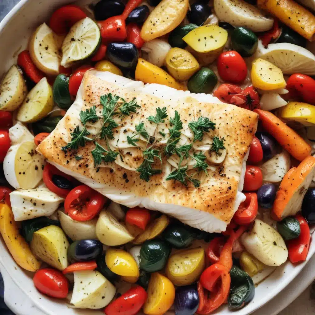 Roasted Cod with Mediterranean Vegetables: A Healthy Delight