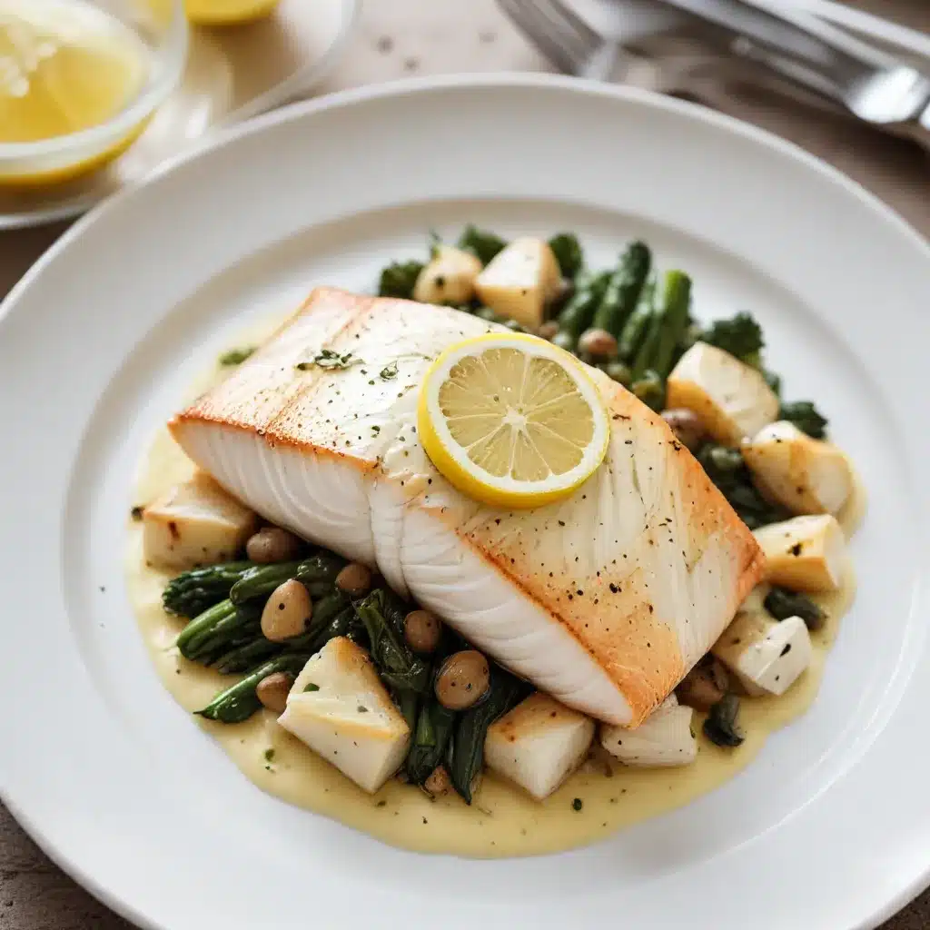 Roasted Halibut with Lemon-Caper Butter Sauce: A Elegant Seafood Delight