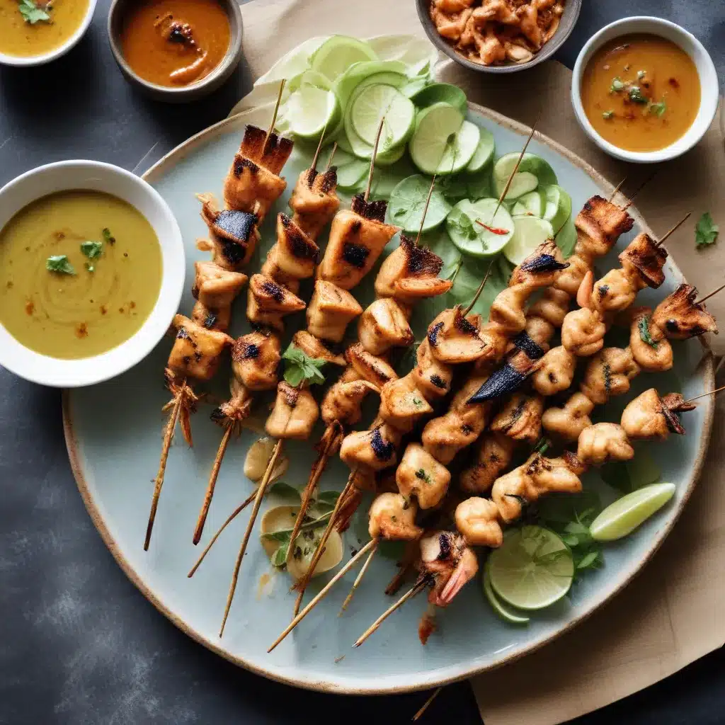 Satay Seafood Soiree: Skewered, Marinated, and Grilled Delights