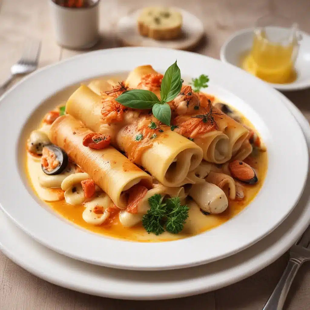 Seafood Cannelloni: Tender Pasta Tubes Filled with Seafood Delight