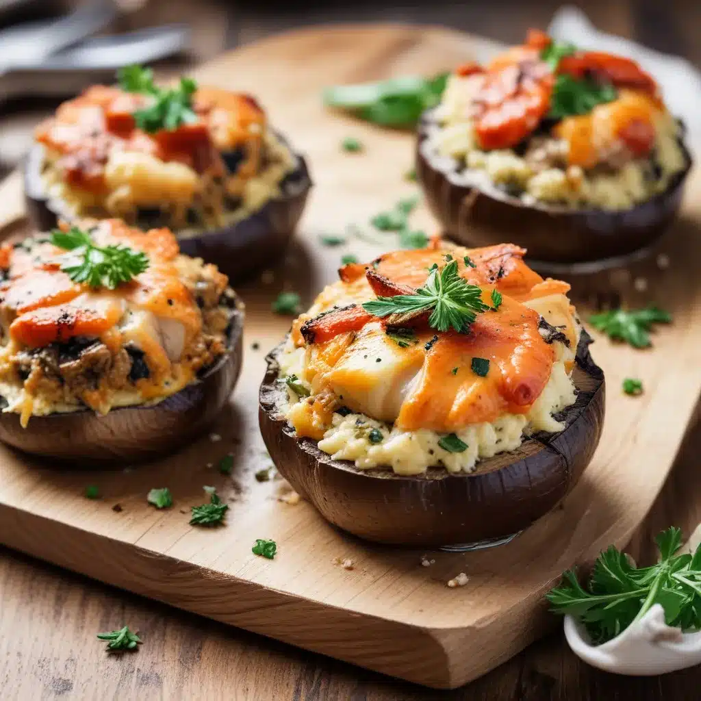 Seafood Stuffed Portobello Caps: Elegant and Protein-Rich Appetizers