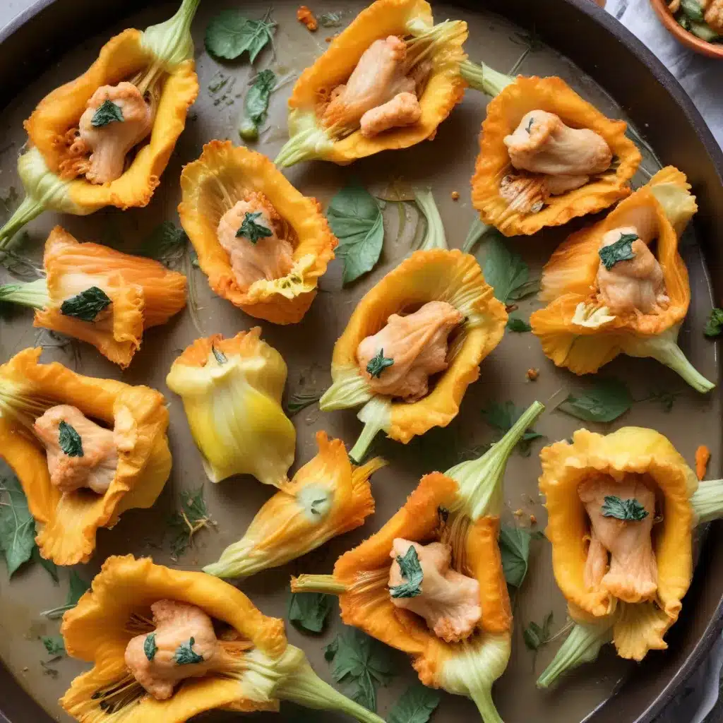 Seafood Stuffed Squash Blossoms: Delicate and Flavor-Packed Bites