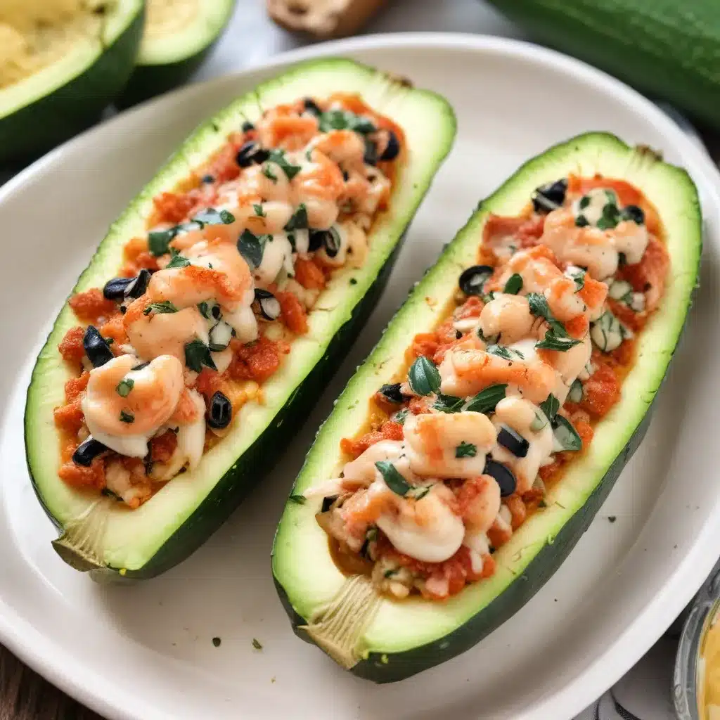 Seafood Stuffed Zucchini Boats: Healthy and Flavor-Filled Dish