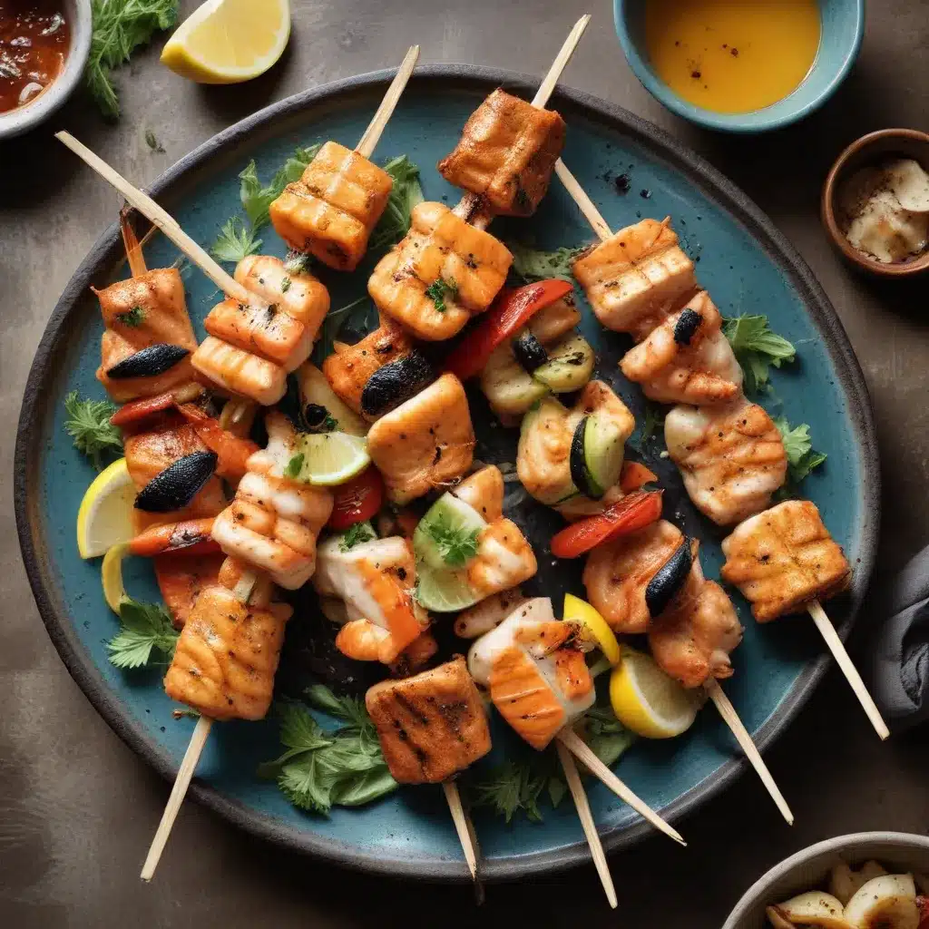 Sizzling Seafood Skewers: Flame-Kissed Flavor on a Stick