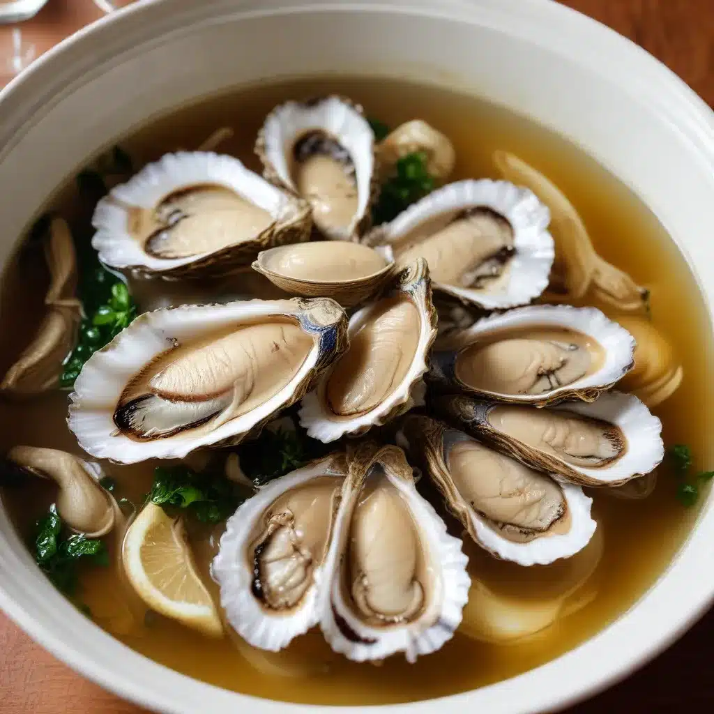 Steaming Oysters in Garlic-Infused Broth: A Flavorful Technique